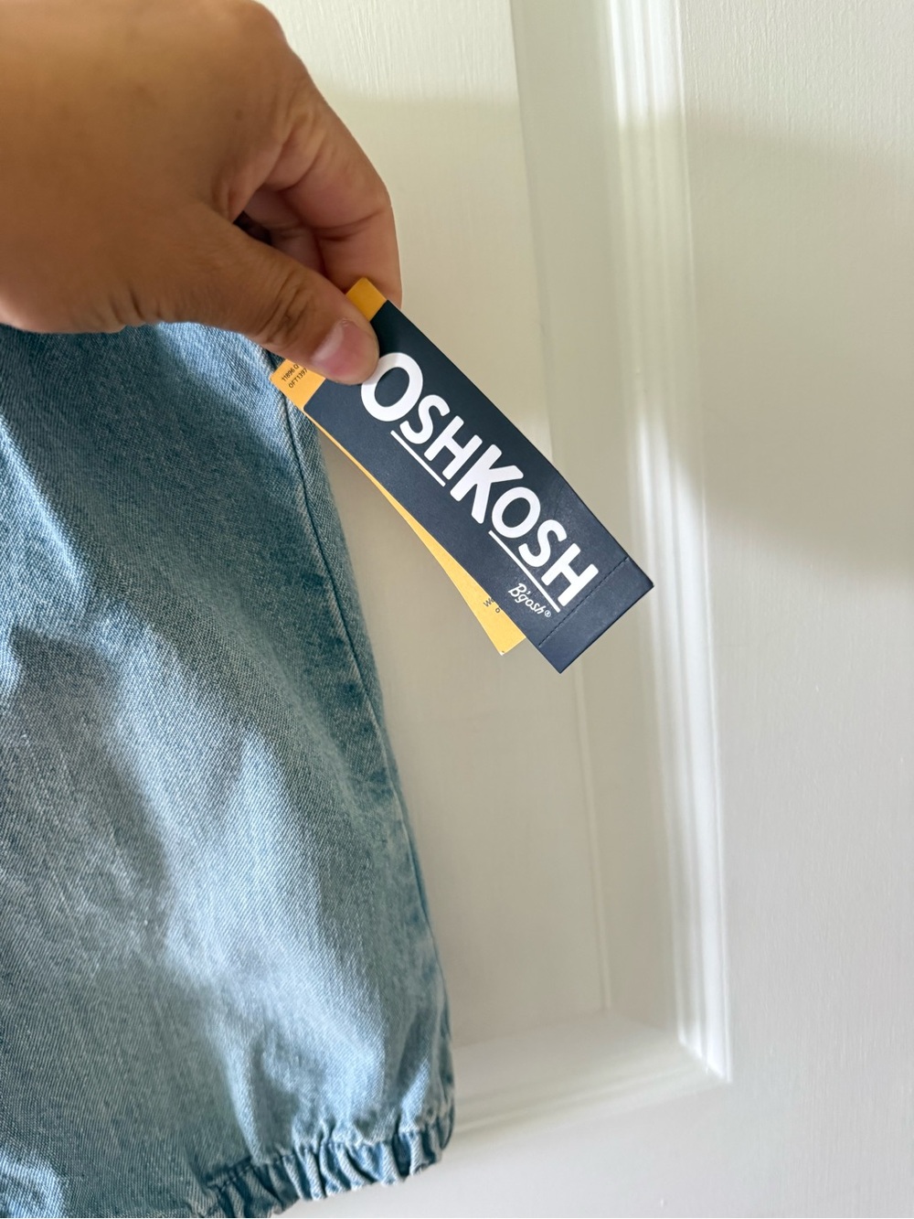 OshKosh B'gosh Light Blue Denim Shortalls with Front Pocket - Picture 4 of 7